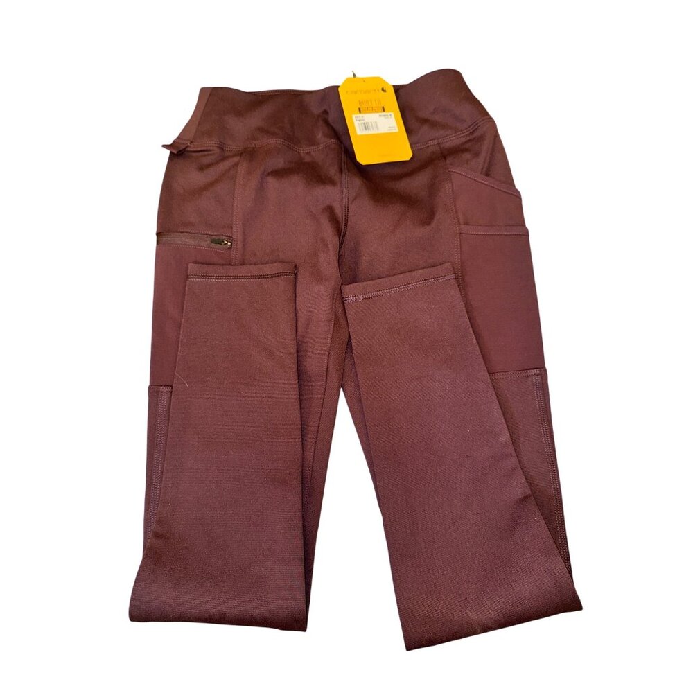 Carhartt Womens Fitted Stretch Work Pants In Deep Purple/Maroon Size XS - Picture 9 of 12